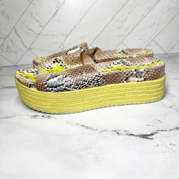 Kate Spade Zia Platform Leather Espadrille Snake Print Size 9 B - Picture 6 of 13